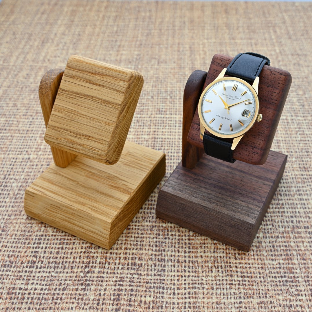 工房ペッカー 腕時計用ディスプレイ シングルタイプ 天然木 ナラ ウォールナット Kobo Pecker Watch Display Single Type Natural Wood Oak Walnut