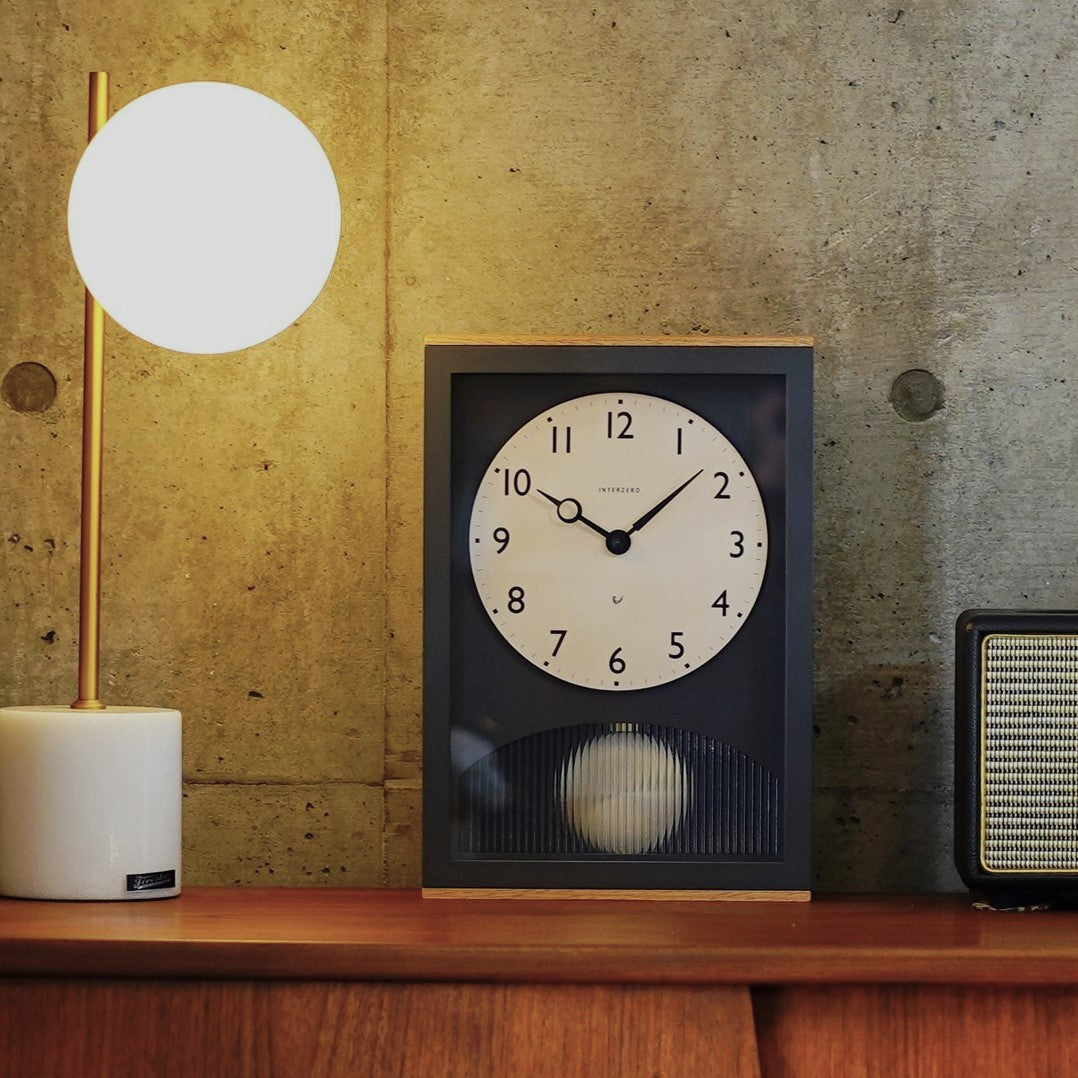 Chambre アーチの振り子時計 シナ材 リズムステップムーブメント Chambre Arch Pendulum Clock, Made of Shina Wood, with Rhythmic Step Movement