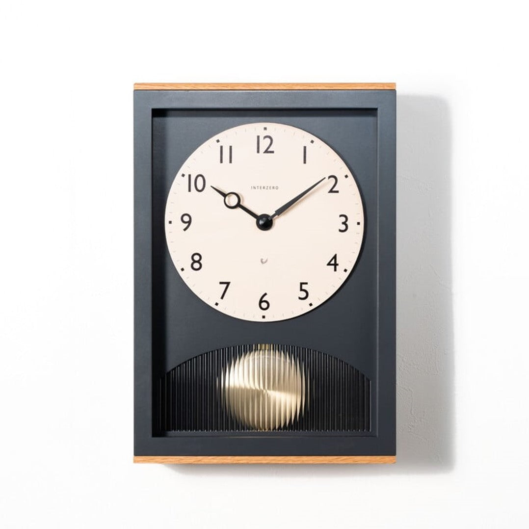 Chambre アーチの振り子時計 シナ材 リズムステップムーブメント Chambre Arch Pendulum Clock, Made of Shina Wood, with Rhythmic Step Movement