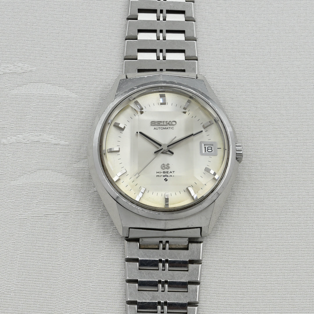 グランドセイコー 61GS 5面カットガラス シルバーダイヤル純正ブレス 自動巻き Grand Seiko 61GS 5-sided cut glass Silver dial Genuine bracelet Automatic winding