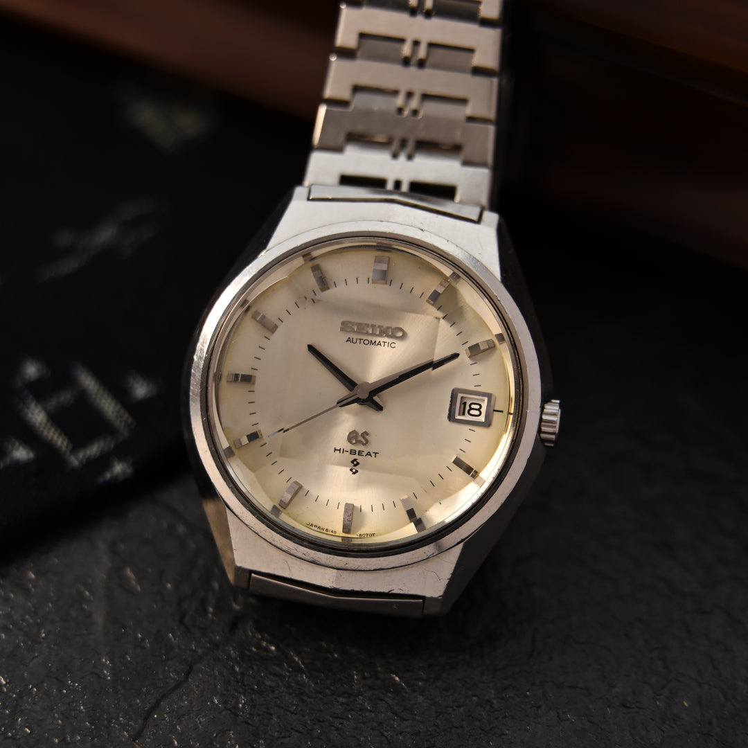 グランドセイコー 61GS 5面カットガラス シルバーダイヤル純正ブレス 自動巻き Grand Seiko 61GS 5-sided cut glass Silver dial Genuine bracelet Automatic winding