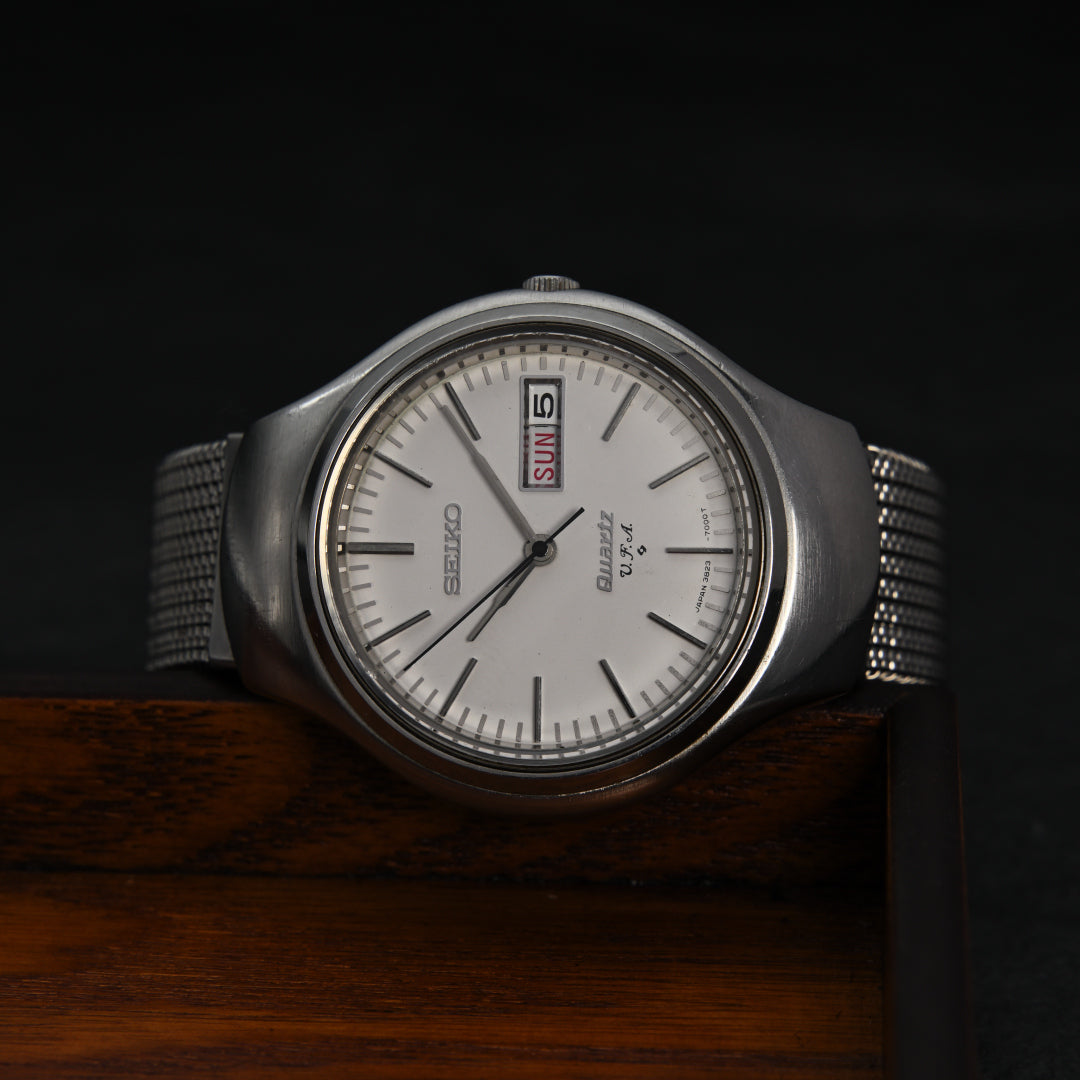 セイコー 38クォーツ V.F.A ホワイトダイヤル Seiko 38 Quartz V.F.A White Dial