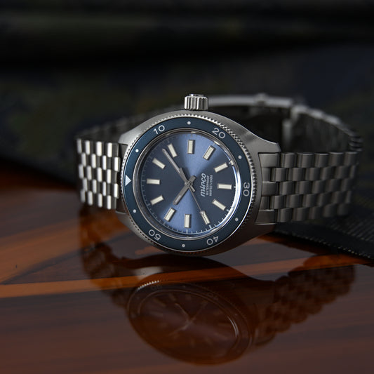 FUKUSHIMA WATCH mirco TYPE-03 舛花色(Masuhanairo) サファイアクリスタルガラス 自動巻き