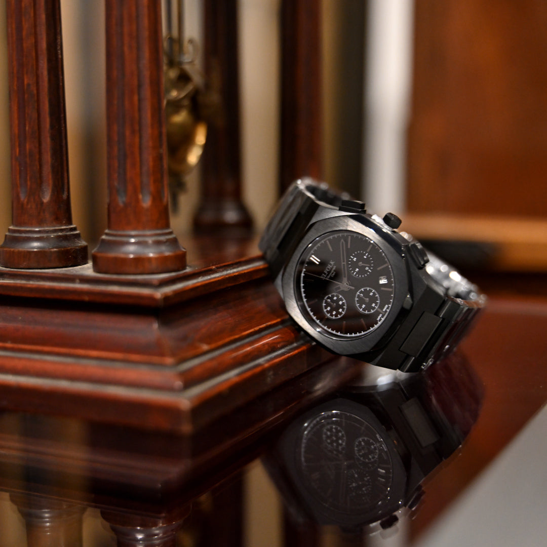 ELFOLK ALSTRO サファイアガラス クロノグラフ VD53/電池式