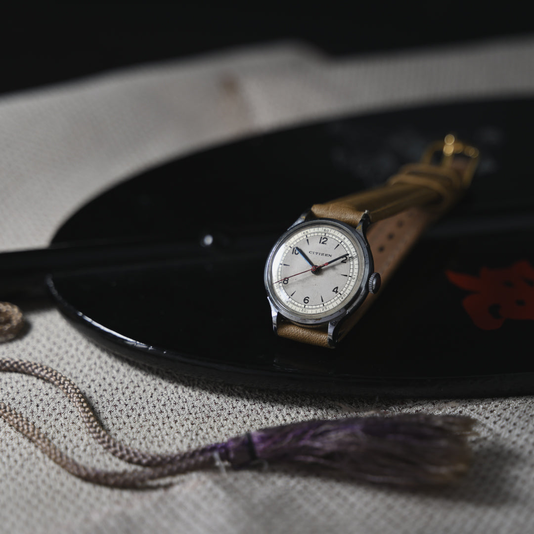 シチズン時計株式会社 A中三針 レイルウェイ 青焼針 赤秒針 Citizen Watch Co., Ltd. A-3 Hands Railway Blue Plated Hands Red Second Hand