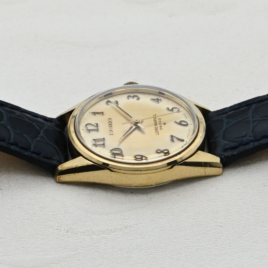 ロードマーベル 1974年製 ハイビートムーヴ パティーナゴールド文字盤 Lord Marvel 1974 High Beat Movement Patina Gold Dial