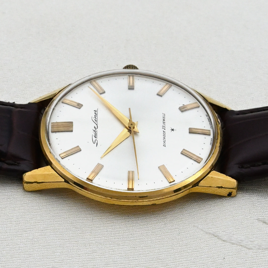 セイコー ライナー 18K金無垢 当時物箱付き Seiko Liner 18K solid gold with original box