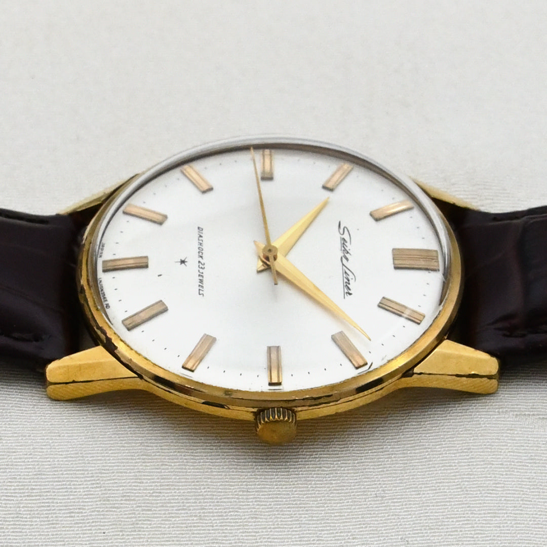 セイコー ライナー 18K金無垢 当時物箱付き Seiko Liner 18K solid gold with original box