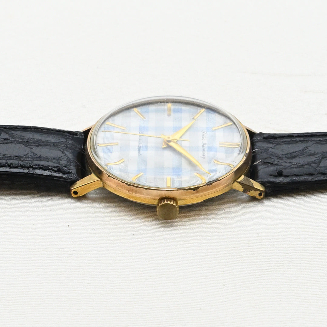 セイコー ハーモニー 青チェック柄 手巻き Seiko Harmony Blue Check Pattern Hand-wound