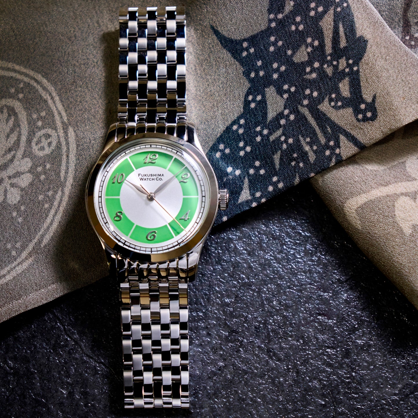 Fukushima Watch Company 『Futaba』 New Leaves Green