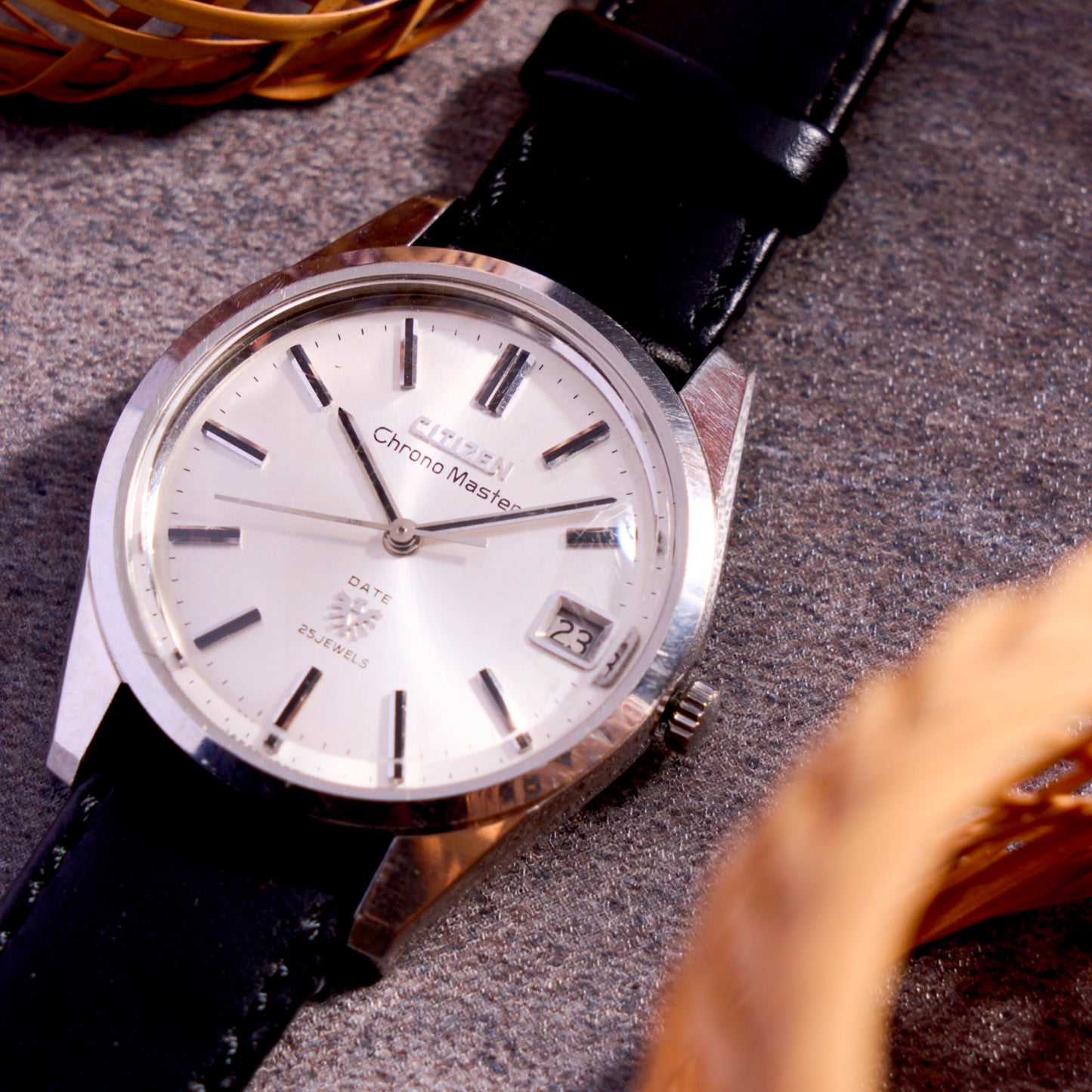Citizen Chronomaster Date 25 Jewels Silver Dial Manual Winding