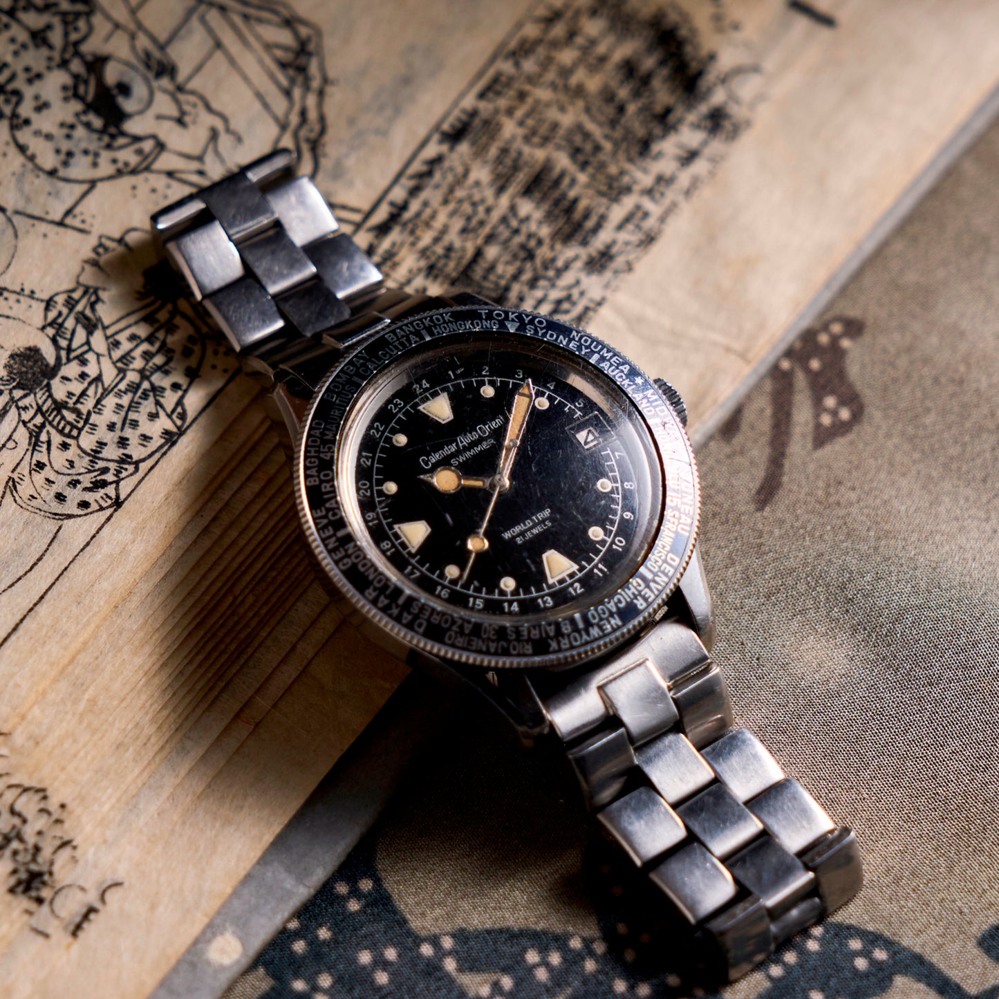 オリエント カレンダーオートオリエントスイマーワールドトリップ Orient Calendar Auto Orient Swimmer World Trip