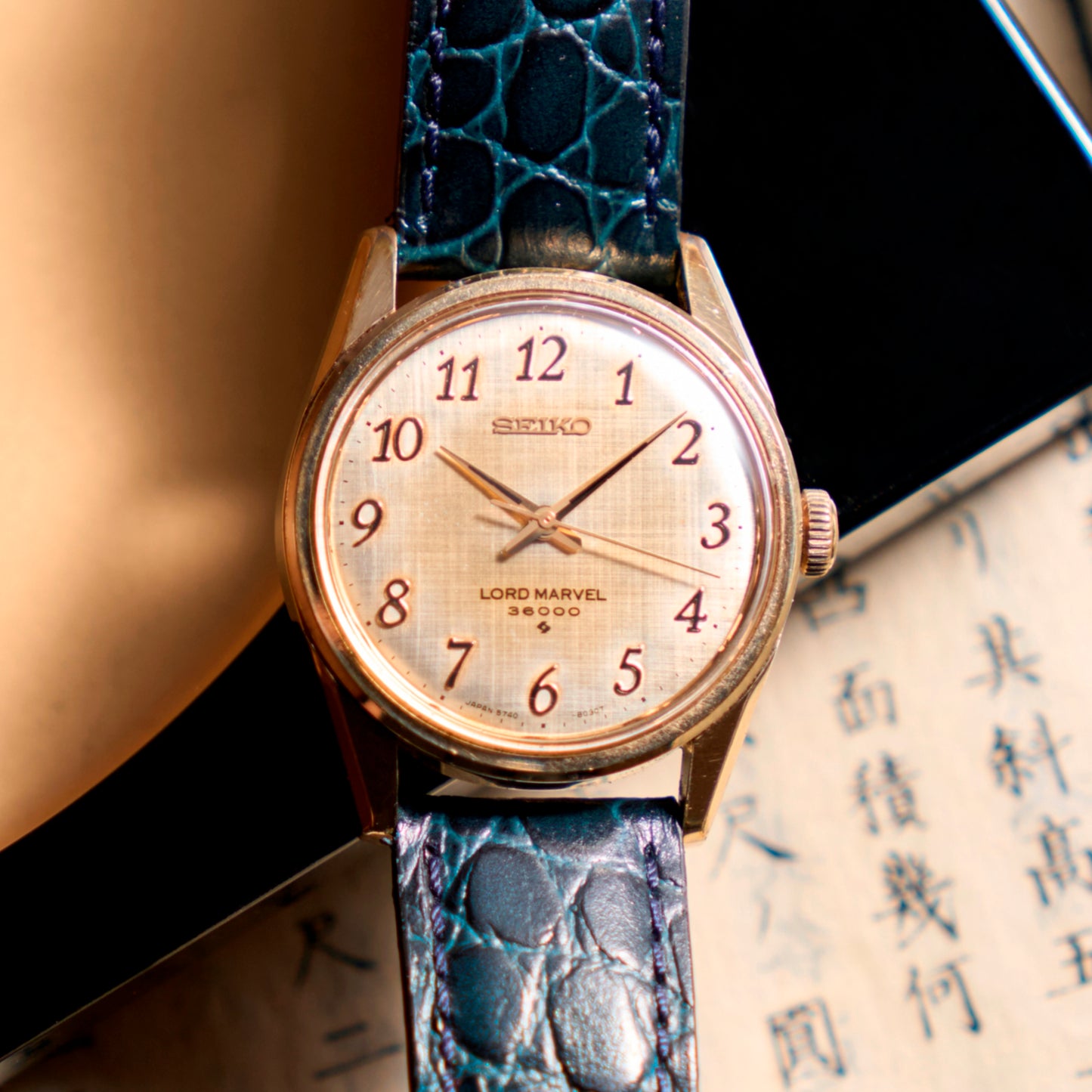 ロードマーベル 1974年製 ハイビートムーヴ パティーナゴールド文字盤 Lord Marvel 1974 High Beat Movement Patina Gold Dial