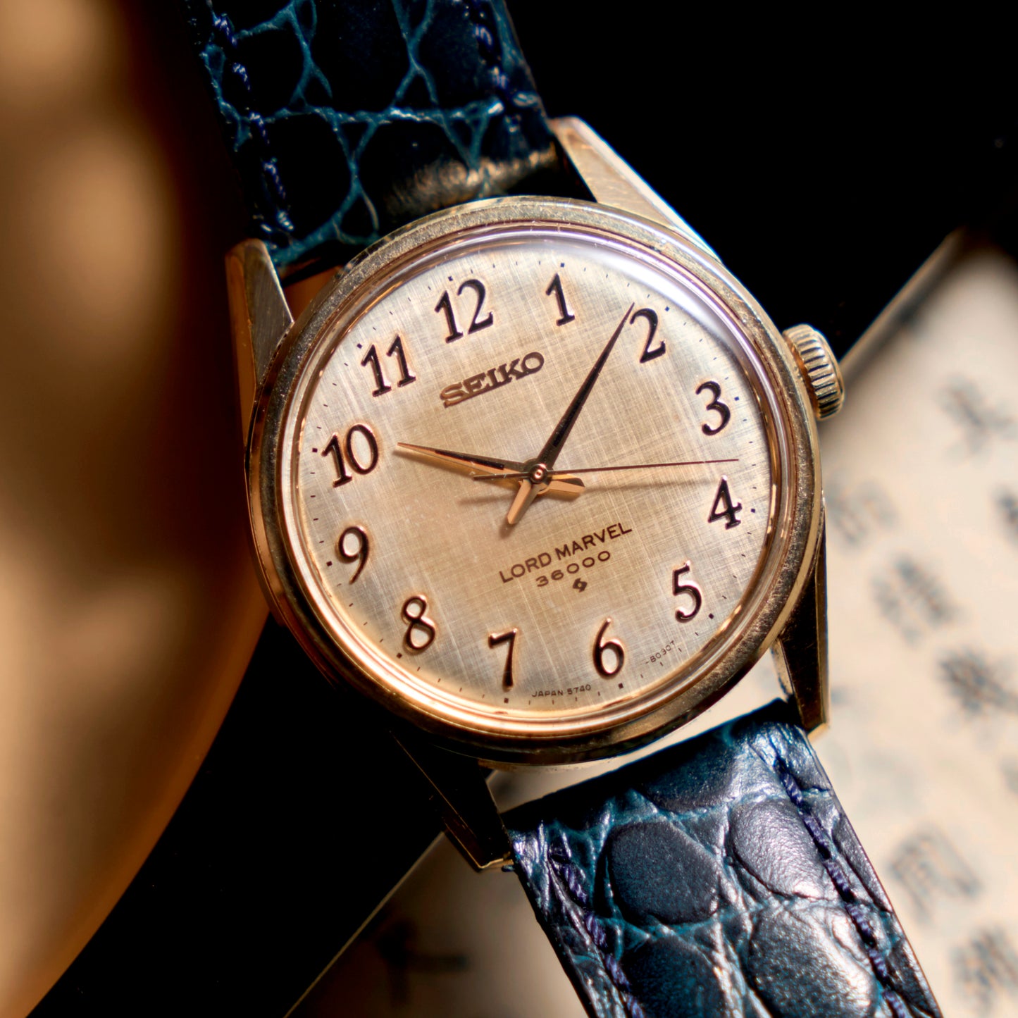 ロードマーベル 1974年製 ハイビートムーヴ パティーナゴールド文字盤 Lord Marvel 1974 High Beat Movement Patina Gold Dial