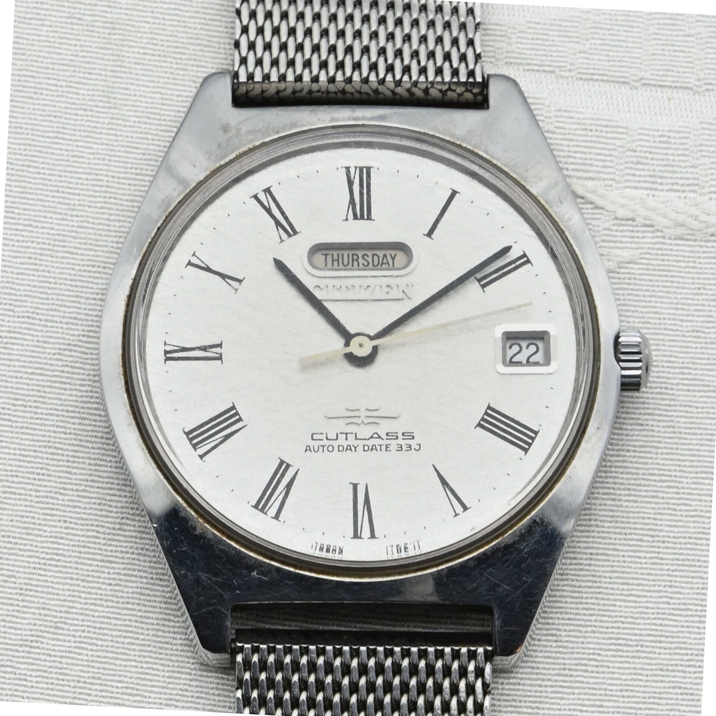 シチズン カトラスオートデイデイト 33石 変わり文字盤Citizen Cutlass Auto Day Date 33 Jewels Alternative Dial