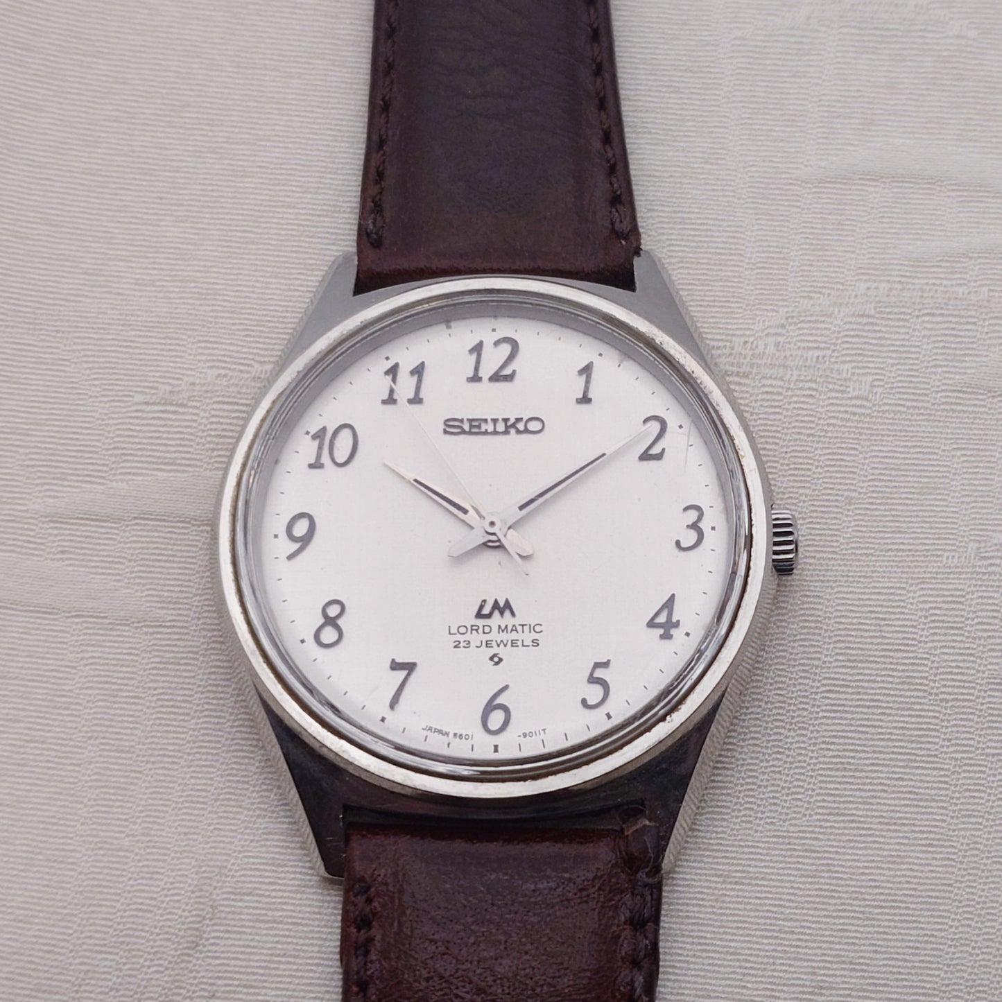 諏訪精工舎製 ロードマティック 植字アラビア ノンデイト 23石 Suwa Seikosha Loadmatic Arabic Typesetting Non-Date 23 Jewels