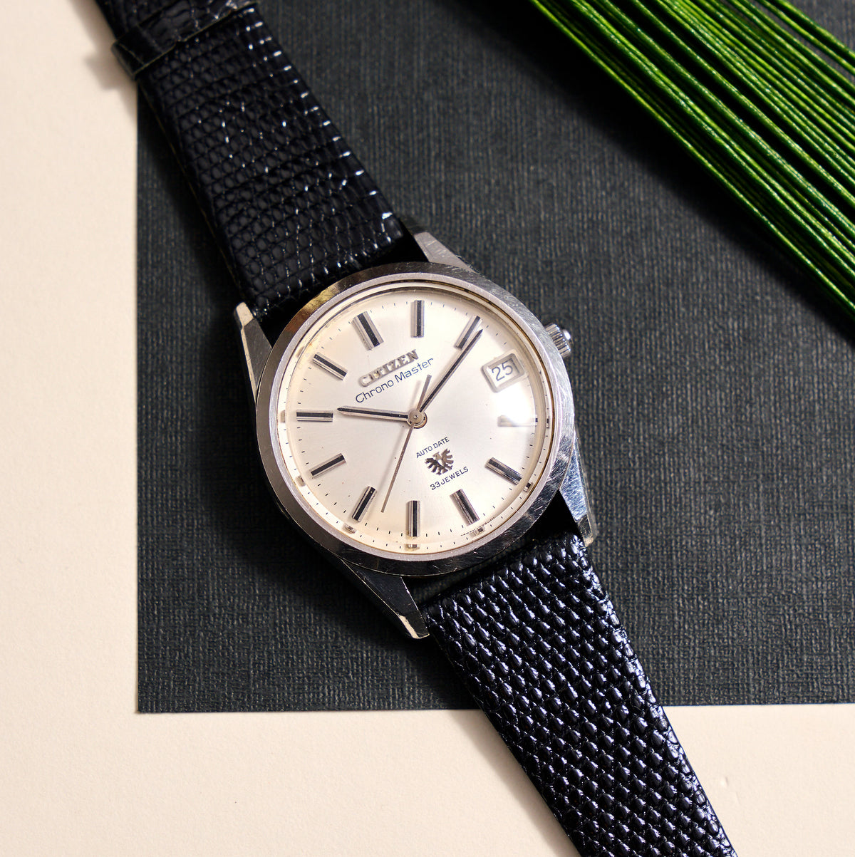 シチズン クロノマスターデイト 33石 シルバーダイヤル 手巻き　Citizen Chrono master Date 25 Jewels Silver Dial Manual Winding