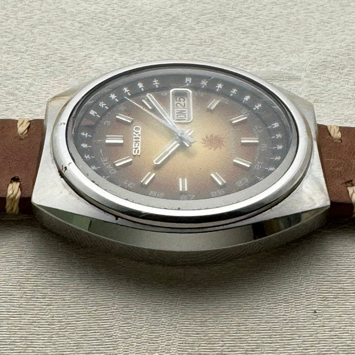 SEIKO アドバン万年カレンダー ブラウンダイヤル自動巻きSEIKO Advan Perpetual Calendar Brown Dial Automati