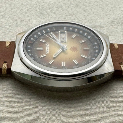 SEIKO アドバン万年カレンダー ブラウンダイヤル自動巻きSEIKO Advan Perpetual Calendar Brown Dial Automati
