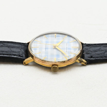 セイコー ハーモニー 青チェック柄 手巻き　Seiko Harmony Blue Check Pattern Hand-wound