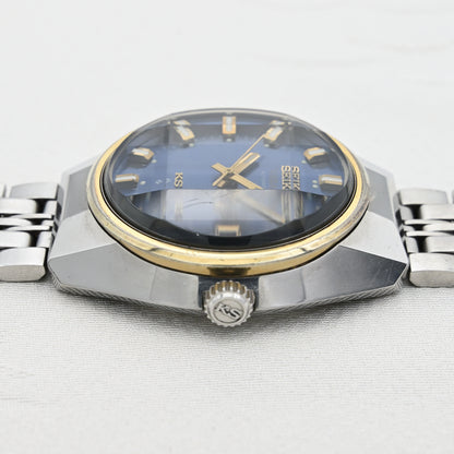 キングセイコー VANAC 1973年諏訪精工舎製 9面カットガラスブルーダイヤル　King Seiko VANAC 1973 Made by Suwa Seikosha 9-facet cut glass Blue dial