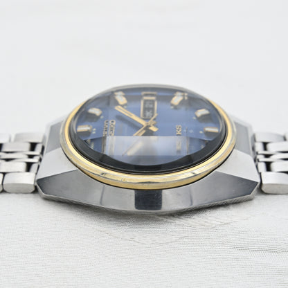 キングセイコー VANAC 1973年諏訪精工舎製 9面カットガラスブルーダイヤル　King Seiko VANAC 1973 Made by Suwa Seikosha 9-facet cut glass Blue dial