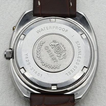 オリエントクロノエース　9面カットガラス　グリーンサンバーストダイヤル　Orient Chrono Ace 9-faceted glass Green sunburst dial