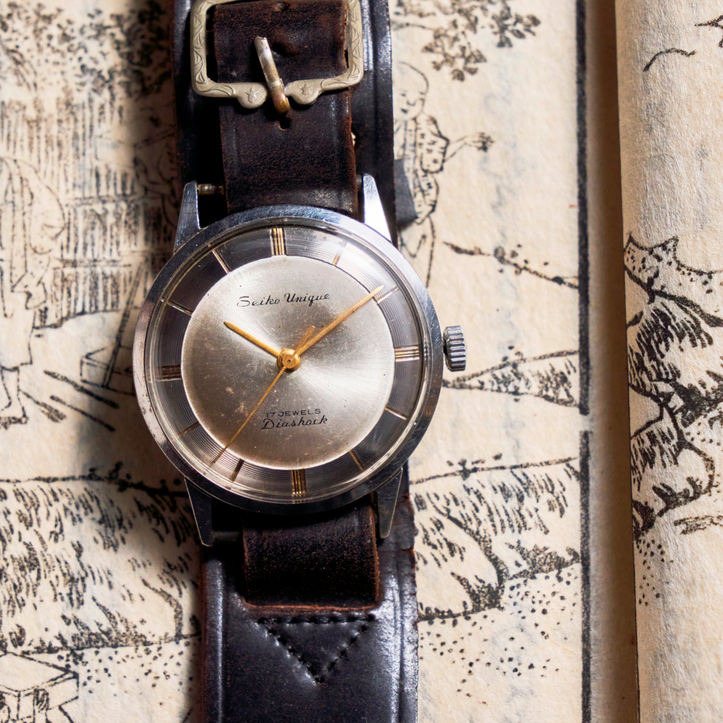セイコー ユニーク ツートンダイヤル 手巻き　Seiko Unique Two-tone Dial Manual Winding