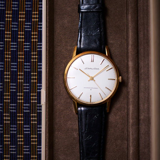 セイコー ライナー 18K金無垢 当時物箱付き　Seiko Liner 18K solid gold with original box