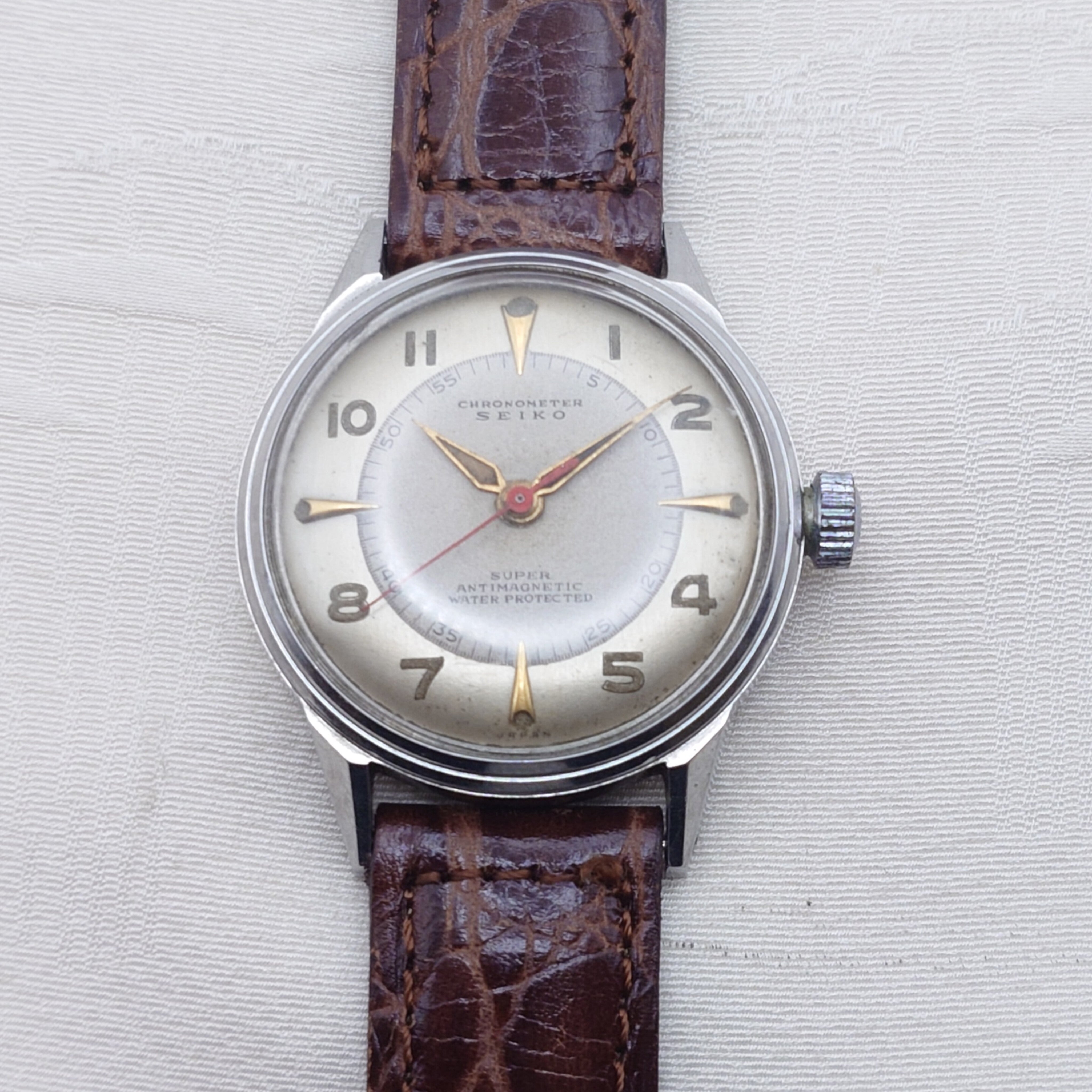 セイコースーパー 1950年代 製造中期頃 赤秒針 Seiko Super 1950s mid