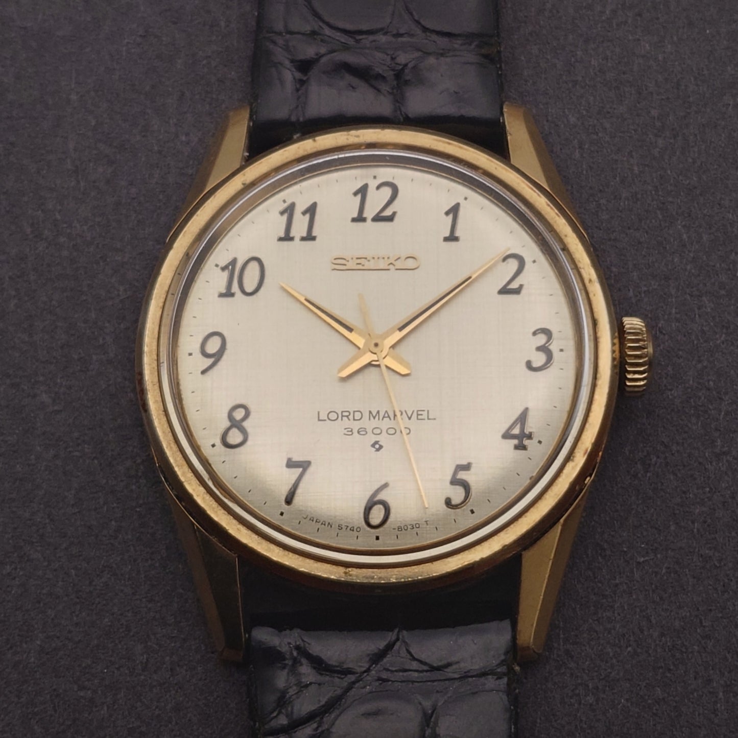 ロードマーベル 1976年製 ハイビートムーヴ ゴールド文字盤　Lord Marvel High Beat Movement Gold Dial