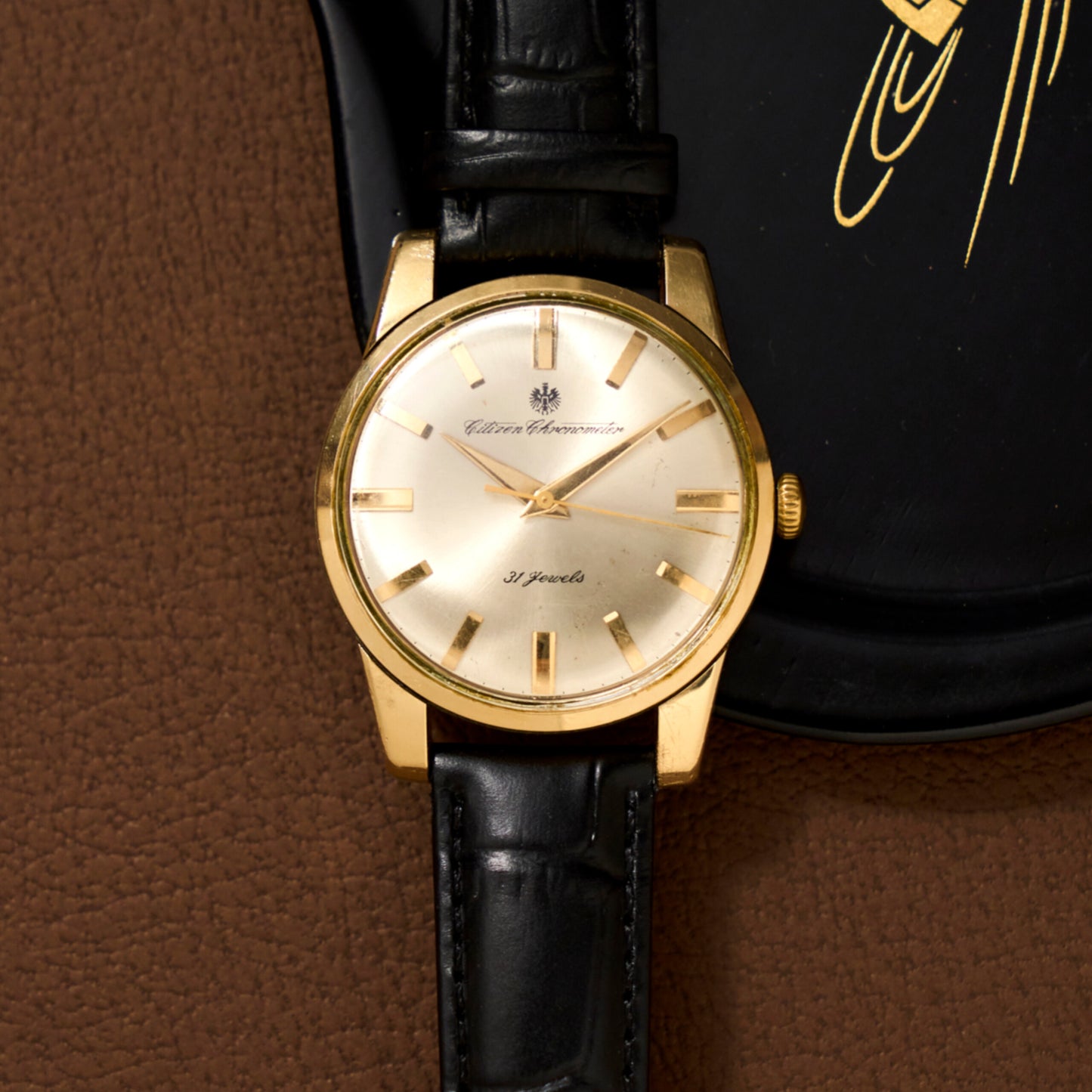 シチズン クロノメーター 31石　14K金張り  手巻き　　　　　　　　　　　　　　　Citizen Chronometer 31 jewels 14K gold plated manual winding