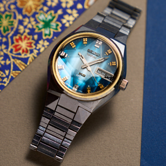 キングセイコースペシャル VANAC　星型カットガラスブルーグラデーションダイヤルKing Seiko Special VANAC Star-Cut Crystal, Blue Gradient Dial
