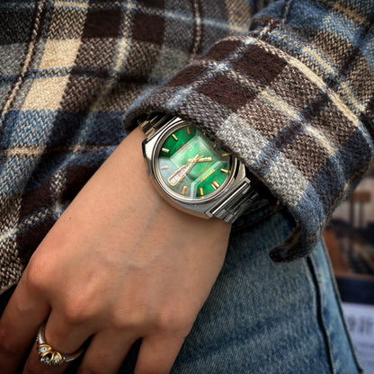 セイコー 5アクタスカットガラス読売100周年 自動巻き　Seiko 5 Actus "Yomiuri" Emerald Green Dial
