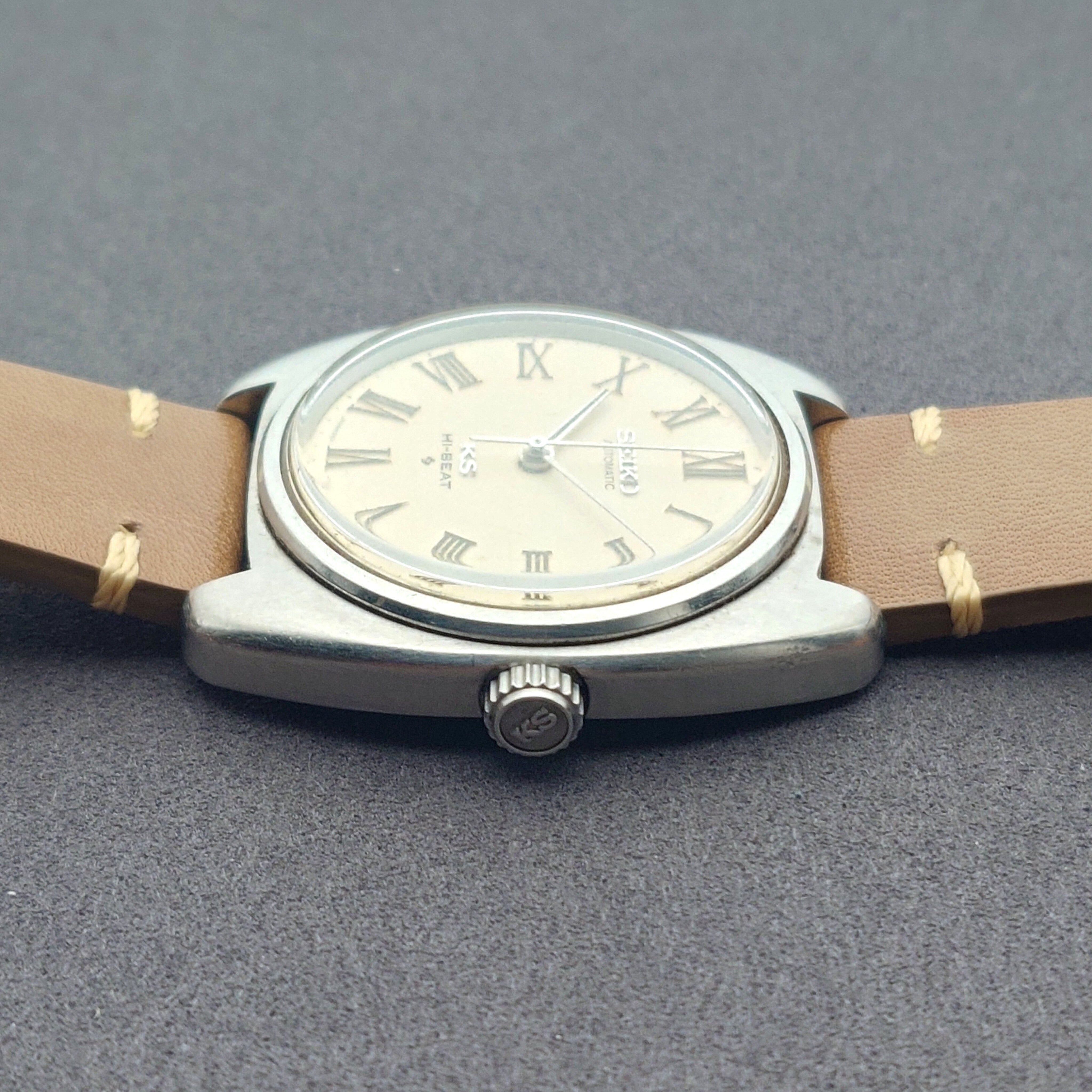 KING SEIKO 自動巻き時計 ハイビート キングセイコー ハイビート アイボリーローマンダイヤル 自動巻き King